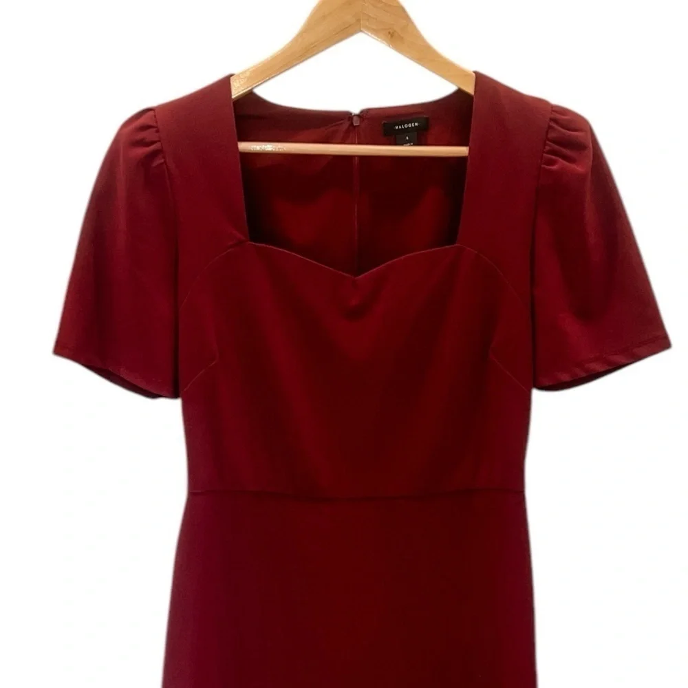 Halogen Burgundy Midi Dress - Picture 3 of 4